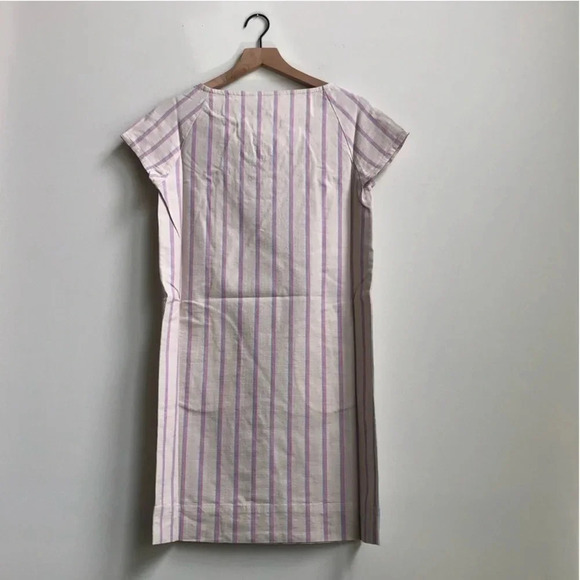 New SOUTHERN TIDE MCKENNA Striped shift Dress natural tassel lace up pockets - Picture 9 of 14